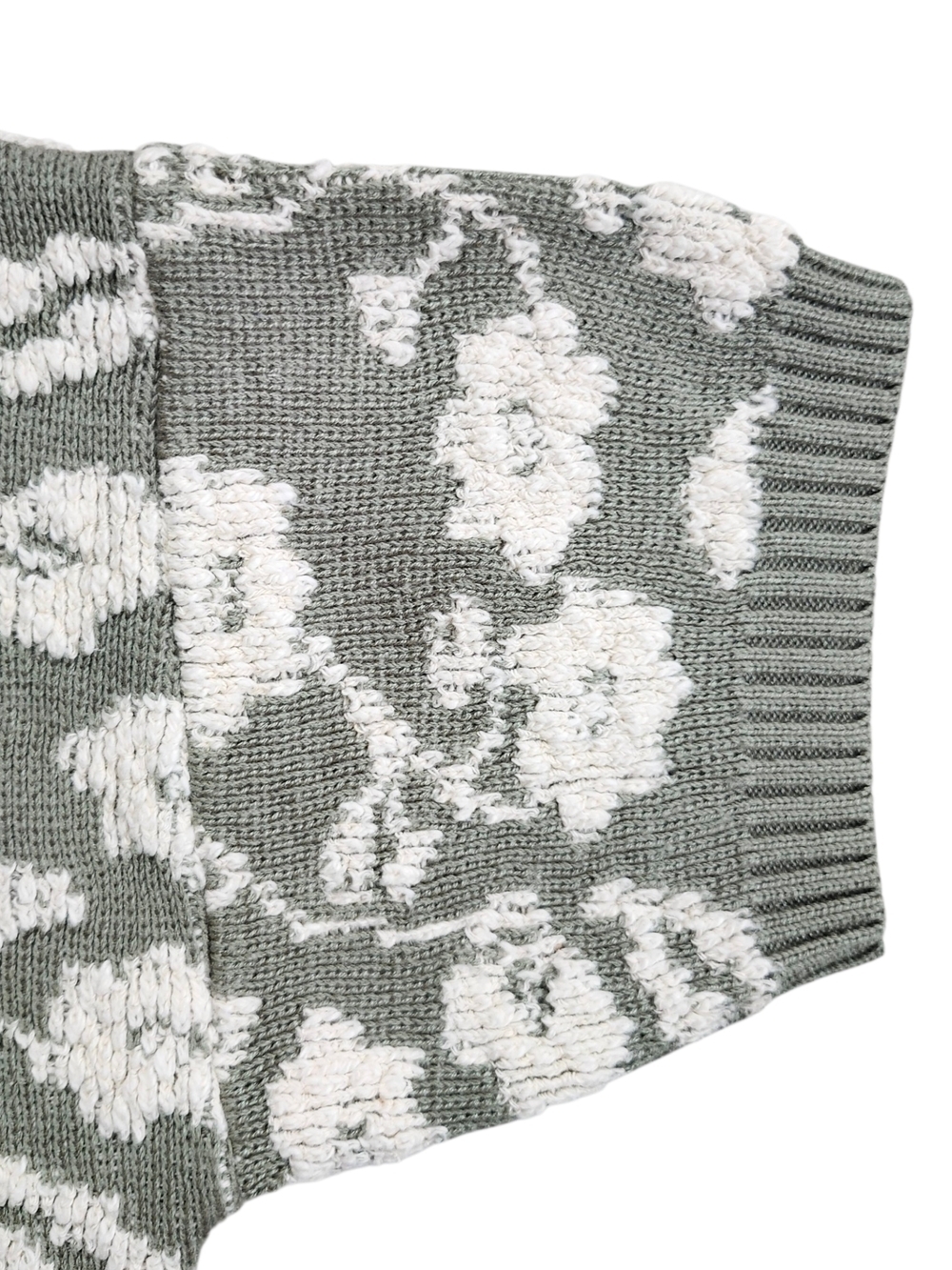 Bay Point Threads Textured Floral Knit Sweater - Picture 6 of 8